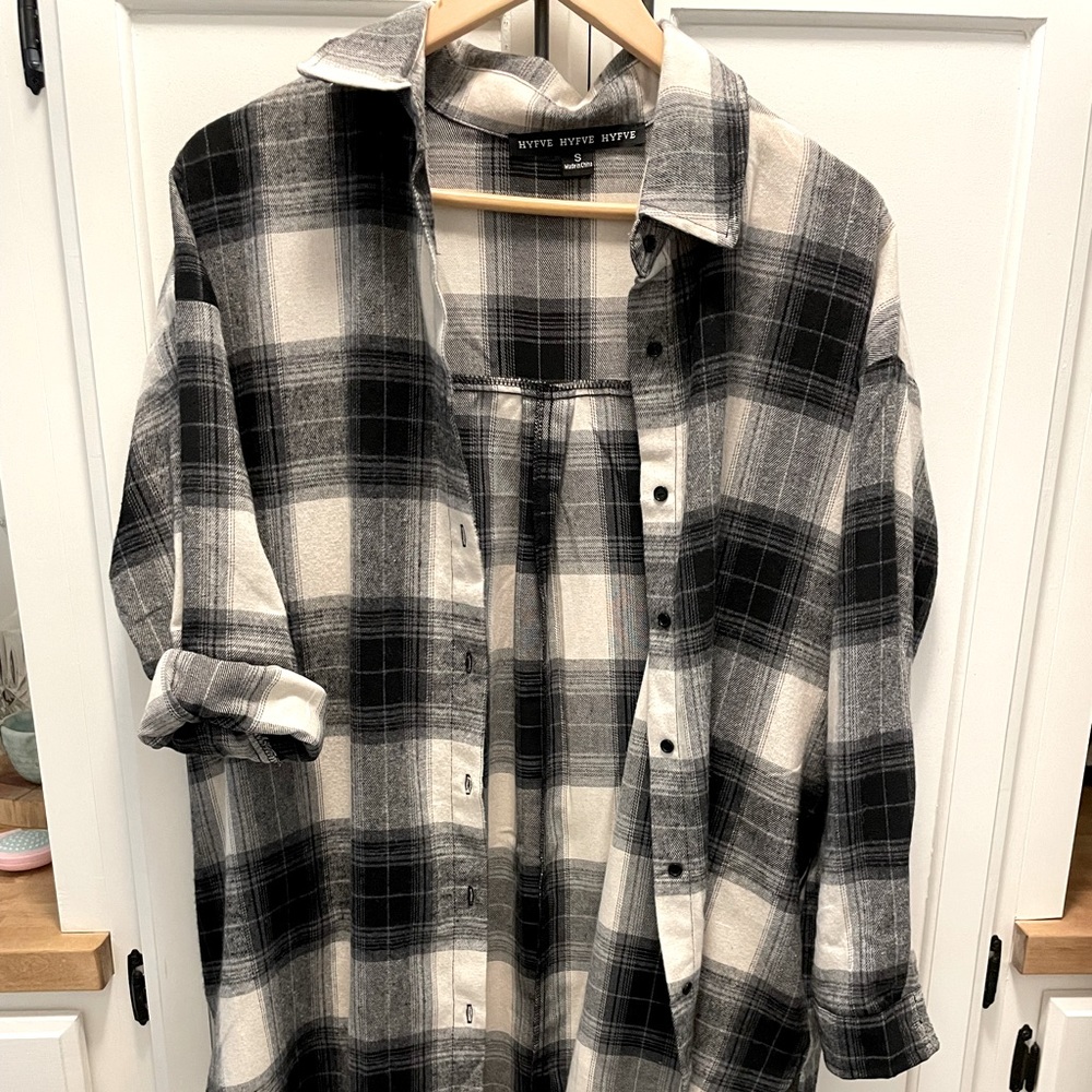 Long Shacket, Buffalo plaid, size small